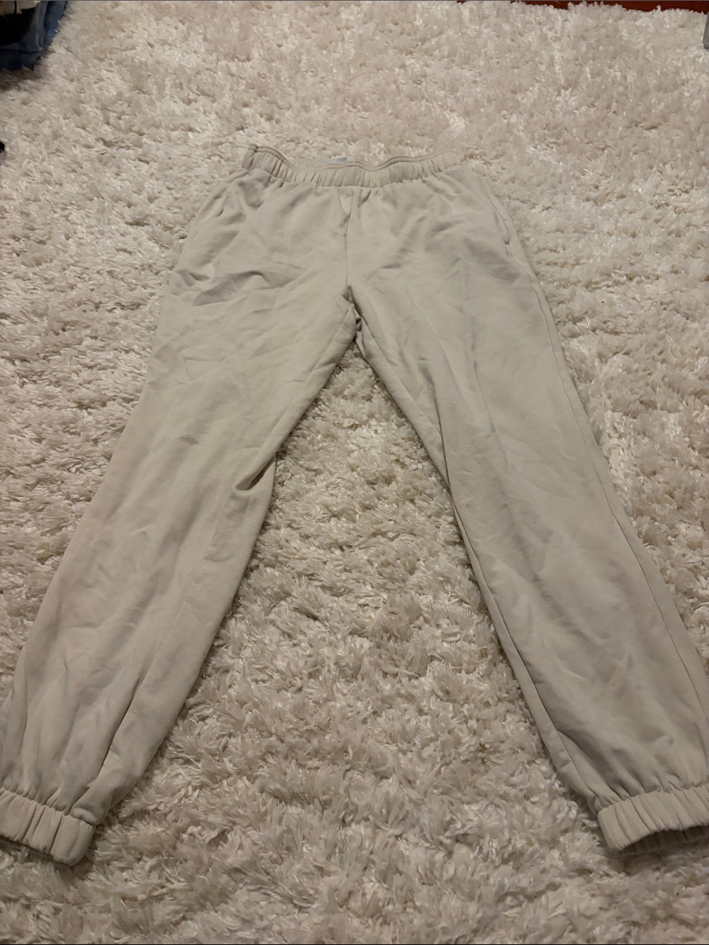 DSG Cream Elastic Waist Jogger Pants